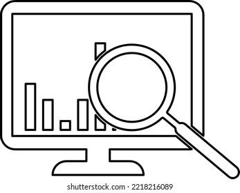 Monitoring icon design. Analysis symbol concept isolated on white background. Vector illustration.eps
