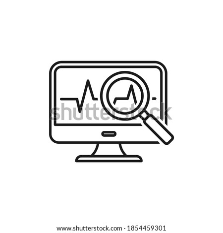 Monitoring icon design. Analysis symbol concept isolated on white background. Vector illustration