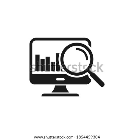 Monitoring icon design. Analysis symbol concept isolated on white background. Vector illustration