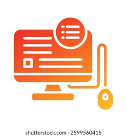Monitoring Icon Element For Design