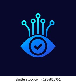 Monitoring icon with an eye