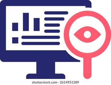 Monitoring Icon Fill Vector Illustration