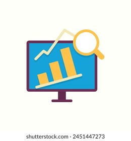 monitoring icon, isolated icon in light background, perfect for website, blog, logo, graphic design, social media, UI, mobile app