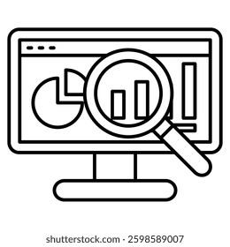 Monitoring icon in Line style.