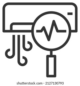 ilustración de vector de línea de icono de supervisión