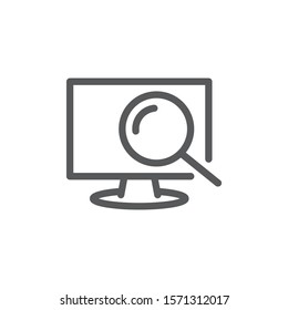 Monitoring icon on white background
