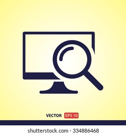 monitoring  icon. One of set web icons