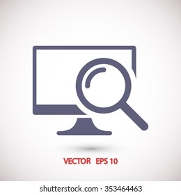 Monitoring  icon. One of set web icons