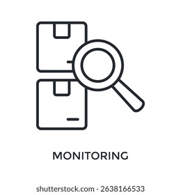 Monitoring Icon Outline Style. Vector Illustration For Graphic Design