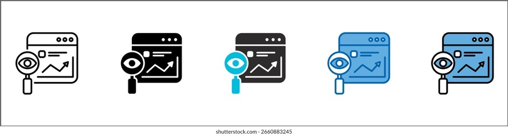 Monitoring Icon Pack Multistyle Illustration