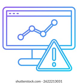 Ícone de monitoramento representado pelo estilo de gradiente do símbolo de monitoramento.
