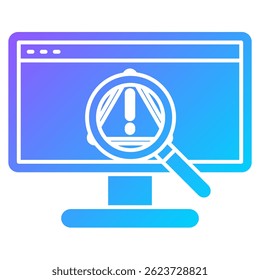 Monitoring icon represented by Monitoring symbol gradient style.