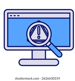 Monitoring icon represented by Monitoring symbol Blue style.