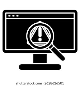 Monitoring icon represented by Monitoring symbol Black Filled style.