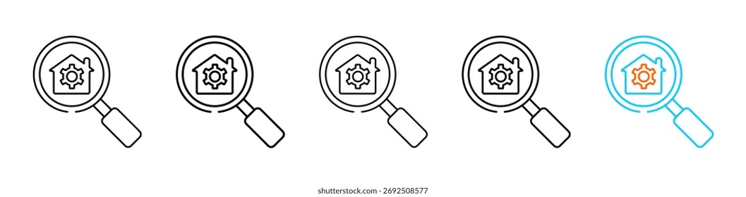 Ícone de monitoramento define coleção de vários estilos	
