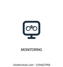 monitoring icon. Simple element illustration. monitoring concept symbol design. Can be used for web and mobile.