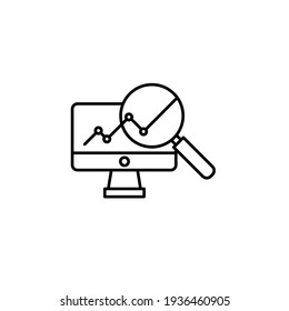 monitoring icon vector illustration. monitoring line icon style. isolated on white background