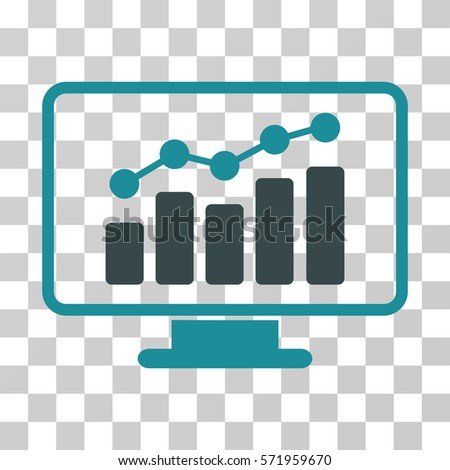 Monitoring icon. Vector illustration style is flat iconic bicolor symbol, soft blue colors, transparent background. Designed for web and software interfaces.
