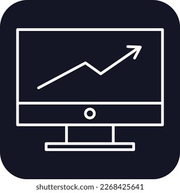 Monitoring Icons with black filled outline style