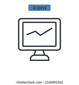 monitoring icons  symbol vector elements for infographic web