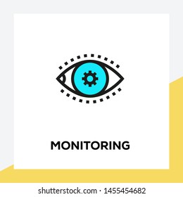 MONITORING AND ILLUSTRATION ICON CONCEPT
