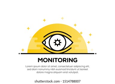 MONITORING AND ILLUSTRATION ICON CONCEPT