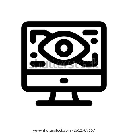 monitoring line icon. Clean and minimalist vector icon for websites, mobile apps, presentations, and logos. Fully scalable and customizable for any project.