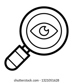 Monitoring line icon design 