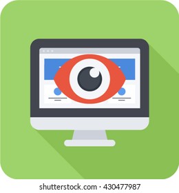 Monitoring Long Shadow Icon