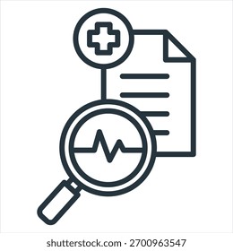 Monitoring Outline Icon Vector Illustration