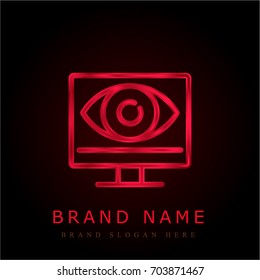 Monitoring red chromium metallic logo