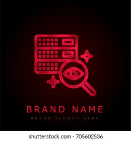 Monitoring red chromium metallic logo