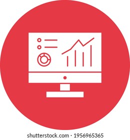 Monitoring, report, sales, screen, stats icon vector image. Can also be used for business and office. Suitable for use on web apps, mobile apps and print media.