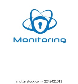monitoring security. shield logo .security vector logo template 