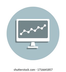 Monitoring seo badge icon. Simple glyph, flat vector of seo and development icons for ui and ux, website or mobile application