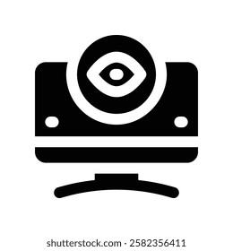monitoring solid icon. vector icon for your website, mobile, presentation, and logo design.