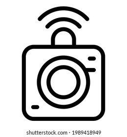 Monitoring speed radar icon. Outline Monitoring speed radar vector icon for web design isolated on white background
