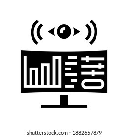 monitoring system glyph icon vector. monitoring system sign. isolated contour symbol black illustration