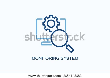 Monitoring System Icon Or Logo Isolated Vector Illustration