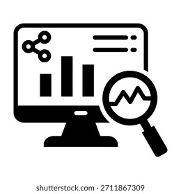 Icono de sistema de monitoreo Ilustración vectorial de estilo mixto