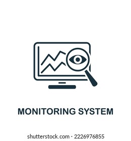 Monitoring System icon. Monochrome simple Product Management icon for templates, web design and infographics
