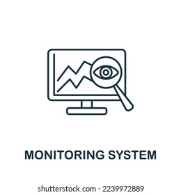 Monitoring System icon. Monochrome simple Product Management icon for templates, web design and infographics