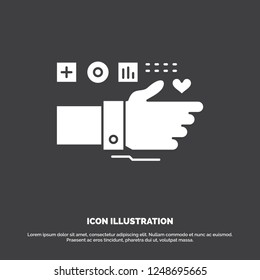 Monitoring, Technology, Fitness, Heart, Pulse Icon. glyph vector symbol for UI and UX, website or mobile application