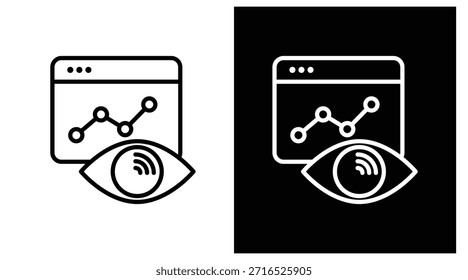 Versión de dos tonos de monitoreo en fondo blanco y negro