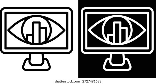 Versión de dos tonos de monitoreo en fondo blanco y negro