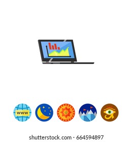 Monitoring Using Laptop Icon