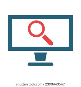 Monitoring Vector Glyph Two Color Icon For Personal And Commercial Use.
