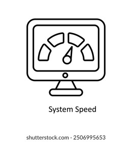 Monitoring vector  outline Icon Design illustration. Smart Home and Technology Symbol on White background EPS 10 File