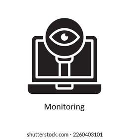 Monitoring Vector Solid Icon Design illustration. Assessment Symbol on White background EPS 10 File