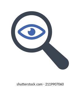 Icono de visión de supervisión, gráficos vectoriales